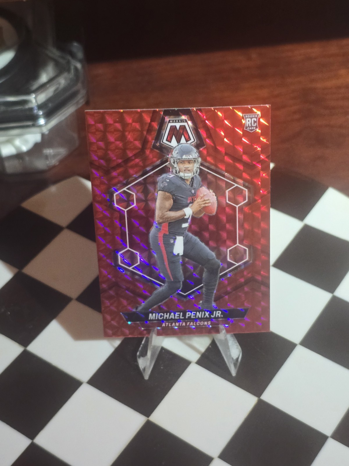 2024 Panini Mosaic - Rookies Michael Penix Jr. #308 Red Mosaic Prizm (RC)