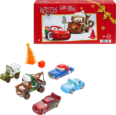 Mattel Disney and Pixar Cars Toy Multipack, Set of 5 Winter-Themed