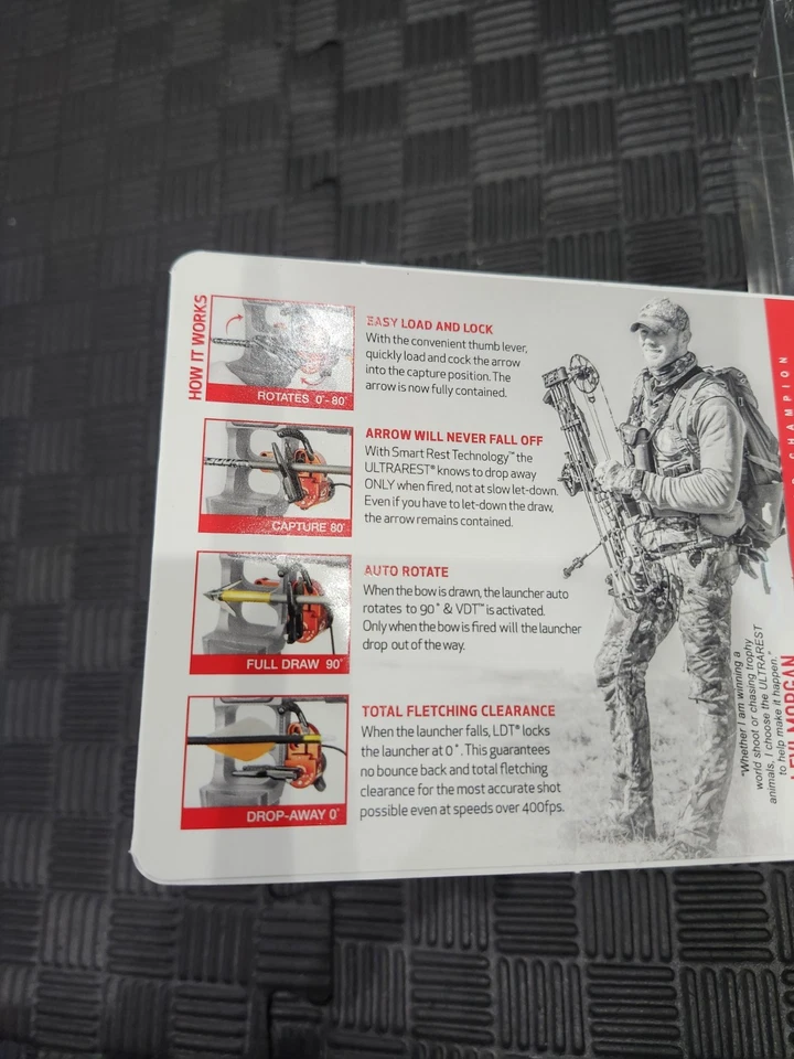 QAD Ultrarest HDX Black RH Arrow Rest - Image 4 of 4