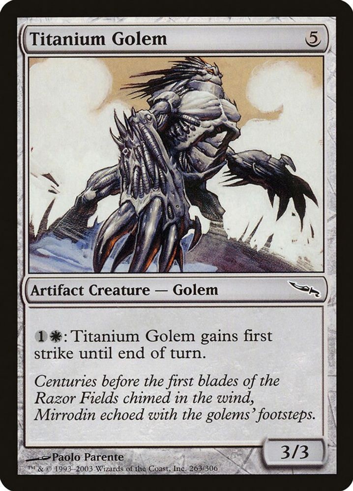 2003 Magic: The Gathering: Mirrodin - Titanium Golem (#263, C, Lightly Played)