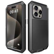 For iPhone 15 Pro Max 11 8 7 SE 3rd Case Aluminum Shockproof Heavy Duty Cover