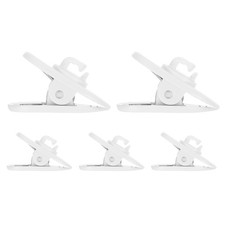 5pcs Headphone Wire Clips 0.94" Length Small Headset Cable Clamp, White