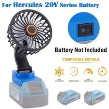 Outdoor Jobsite Fan For Hercules 20V Li-ion Battery Portable Mini Fan Cordless