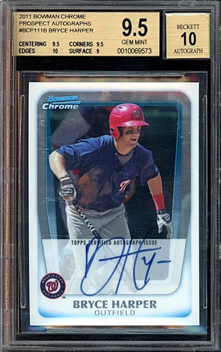 Bryce Harper [Autograph] #BCP111 2011 Bowman Chrome Prospects card