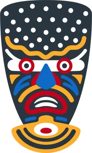 Tribal Tiki Totem African Mask Self Adhesive Vinyl Sticker