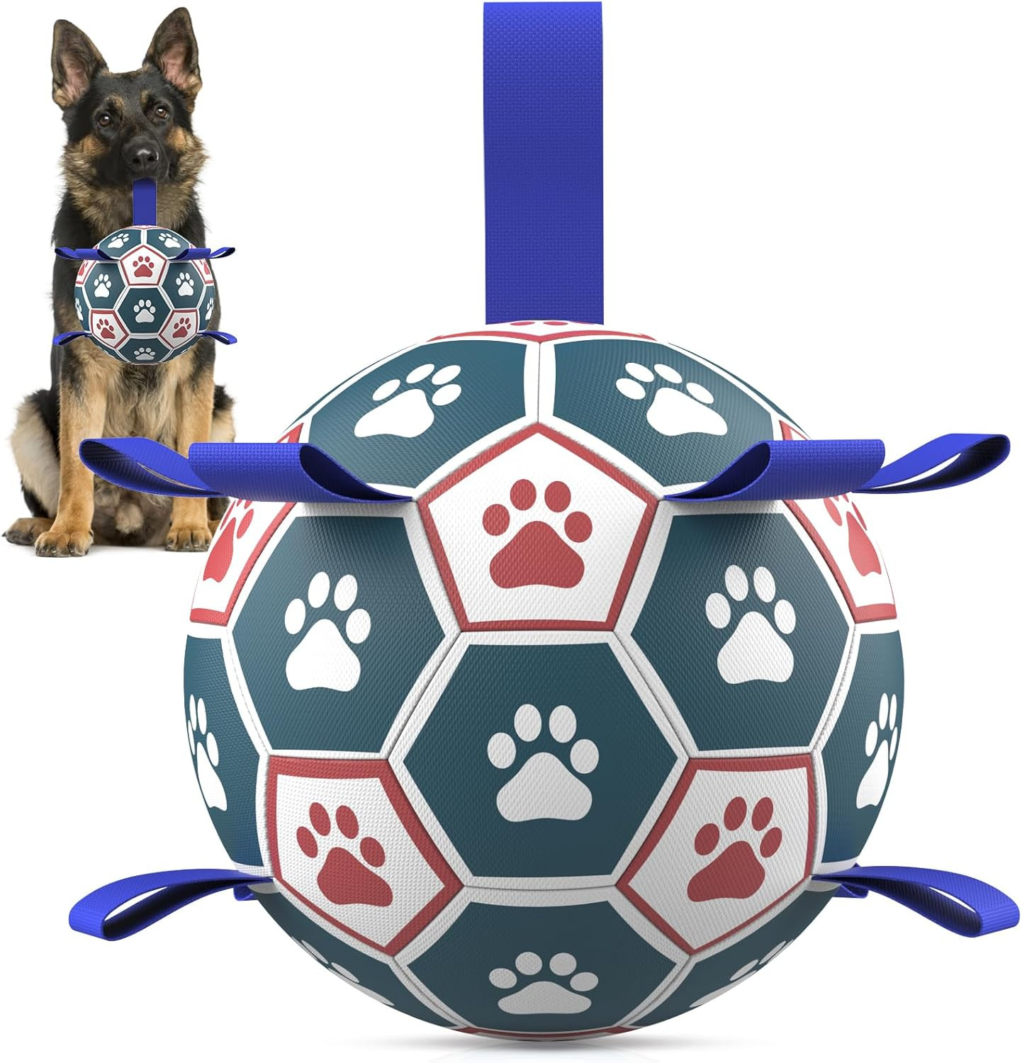 Palla Cane Resistente con Manico - Offerta Gioco Traino e Acqua
