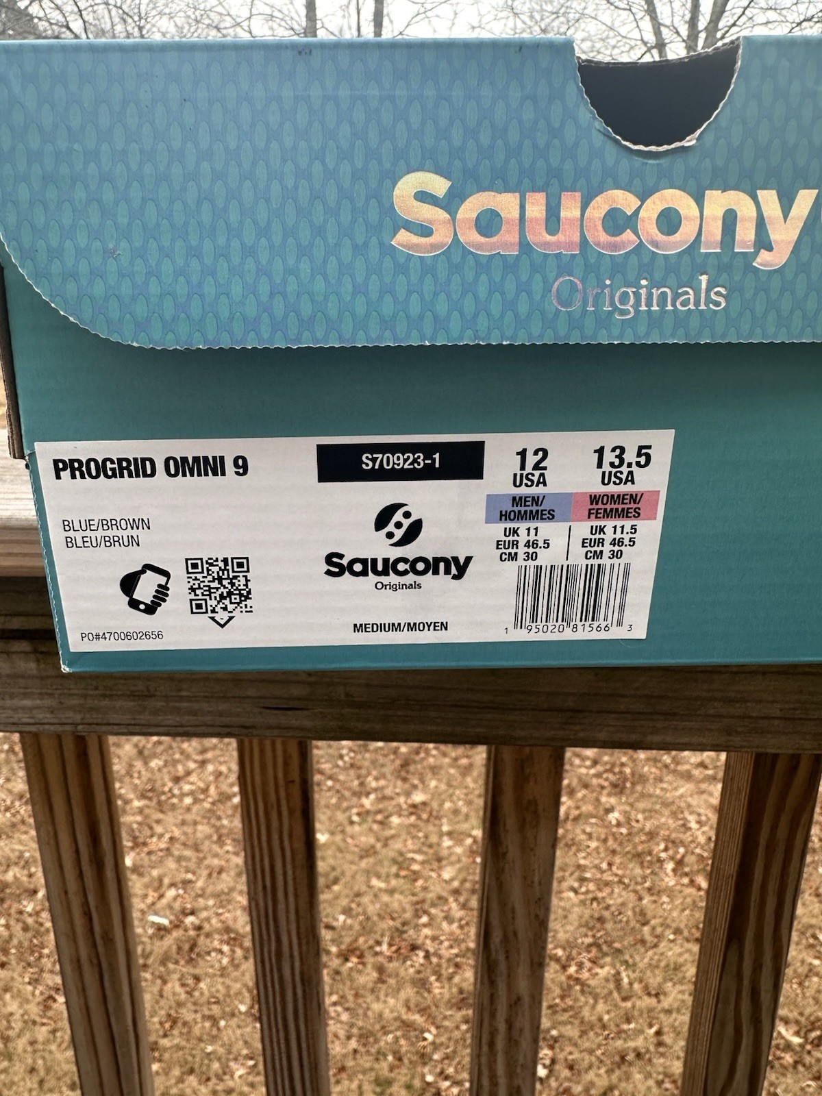 Foot patrol x Saucony Progrid Omni 9 ‘Blue Brown’ Men’s Size 12 thumbnail 2