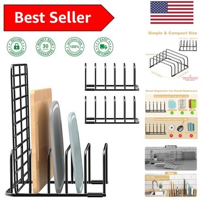 Compact 2-Pack Kitchen Cutting Board Organizer & Baking Rack - Chic & Functional