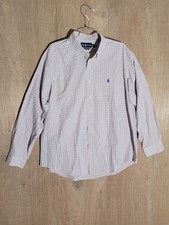 ralph lauren dress shirt button up mens XL classic fit long sleeve plaid