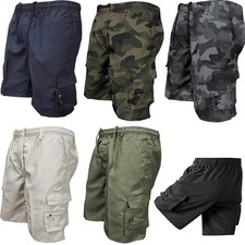 Men's Cargo Shorts Stretch Lightweight Quick Dry Multi Pockets Hiking Half Pants