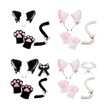 3/4 Kid Animal Fancy-Costume Kit Accessories Cat-Cosplay Halloween Costumes
