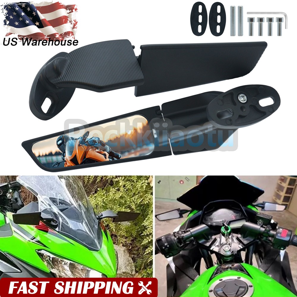 Wing Rearview Side Mirrors fits for Honda CBR500R CBR600R CBR650R/F CBR600F4/F4i