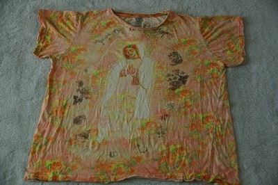 Magnolia Pearl All Over Roses Guadalupe T Shirt Short Sleeve Saint Tropez NWT