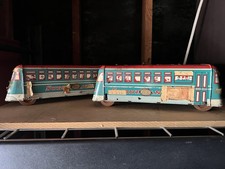 Vintage Wolverine Suburban Bus Tin Litho Toy - Lot Of 2