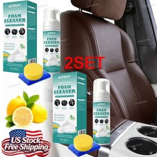 2SET Nano Foam Waterless Car Interior Cleaner Deep Dirt  Grime Removal Spray US