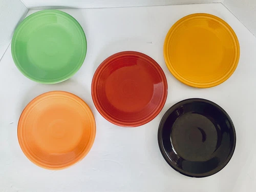 Fiestaware Fiesta 7 inch Salad Plates- Set of 5 Colors