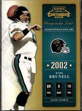 Mark Brunell 2002 Playoff Contenders Jaguars #/250 Championship Ticket