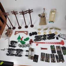 Lot Of Vintage Lionel O Gauge Train Parts Motors Bulbs Signs Track