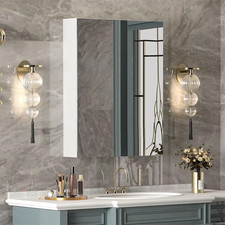 Bathroom Cabinet 50X70Cm Wall Mirrored Medicine Cabinet Single Door Left/Right O
