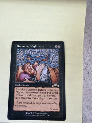 Exodus MTG Recurring Nightmare Card Magic the Gathering