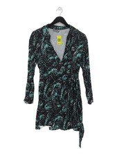 Mint Velvet Wrap Midi Dress UK12 in Black