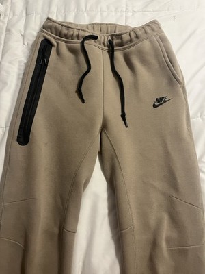 Nike Men's Beige tech fleece Jogger Small Zip Pocket FB8002-247