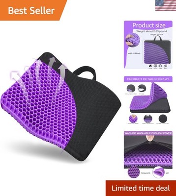 Super Soft Double Layer Honeycomb Gel Cushion - Ideal for Office, Car, or Travel