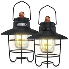 EverBrite 550LM LED Camping Lantern 2PC USB C Rechargeable Lantern 3 Light Modes