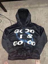 Black And Blue God Is Good Hoodie Faith And Christian Hoodie Size Medium Cotton