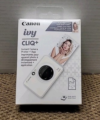 Canon Ivy CLIQ + Instant Camera Photo Printer-Pearl White