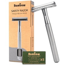 Double Edge Safety Razor for Men  Women, Metal Razor with 5 Double Edge Safe...