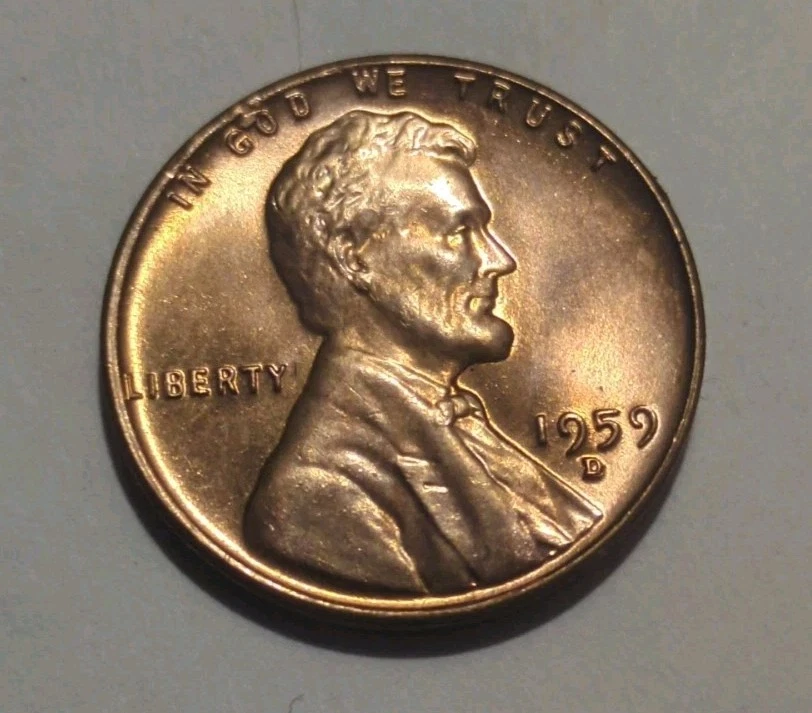 1959 D Lincoln Cent With Cud Error & RePunched Mint Mark &Some Minor Errors - Image 2 of 4