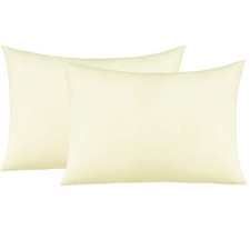 2-Pack Toddler Travel Pillowcases, 12x16 Egyptian Cotton 400TC, Zipper Off-White