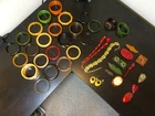 Vintage Bakelite Jewelry Brooch Necklace Bracelet Earrings Clips Estate Lot
