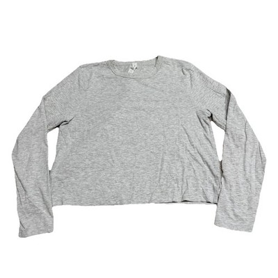 lululemon athletica Lightweight Light Gray Cropped Long Sleeve Women's Top 8