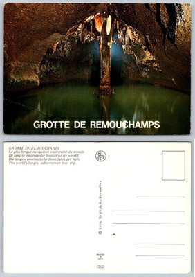 Grotte de Remouchamps Belgium Cave Underground Boat Trip Postcard