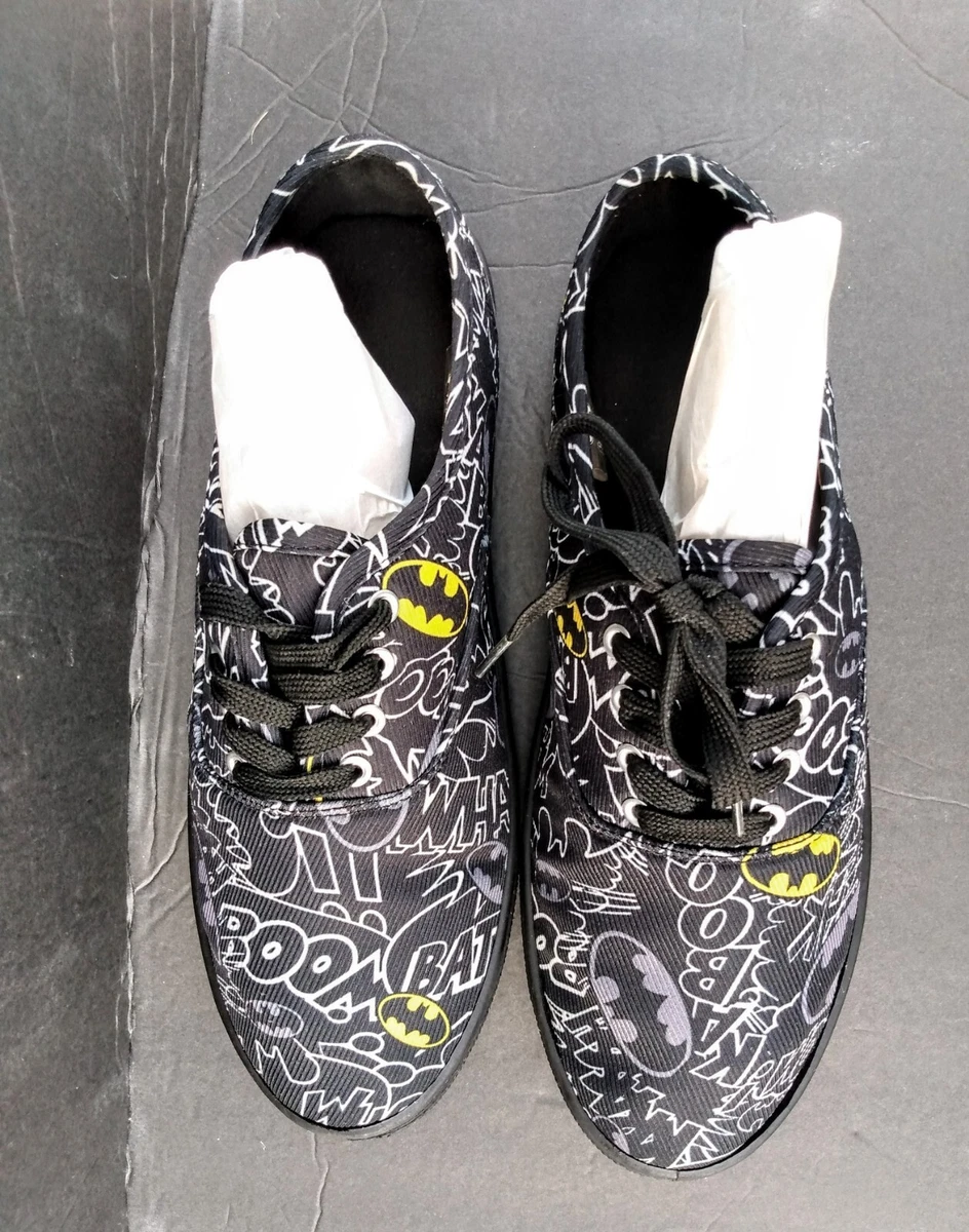 BATMAN Bioworld DC Comics Canvas Boom Lace Up Shoes Size 8 Mens