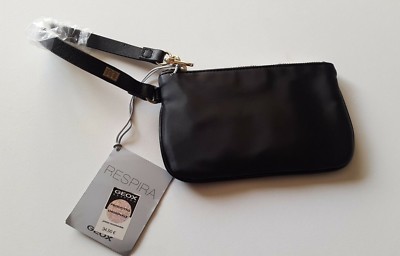 Pochette Geox GEOX RESPIRA POCHETTE AVEC DRAGONNE EN TOILE PU NOIR