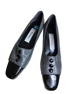 Proxy Womens Dress Shoes Slip On Heel Black Size 8 C008