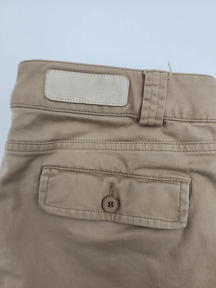 Shorts Lacoste Feminino Bronzeado Golfe Casual Feminino • Calça Tamanho 42 - Imagem 2 de 4