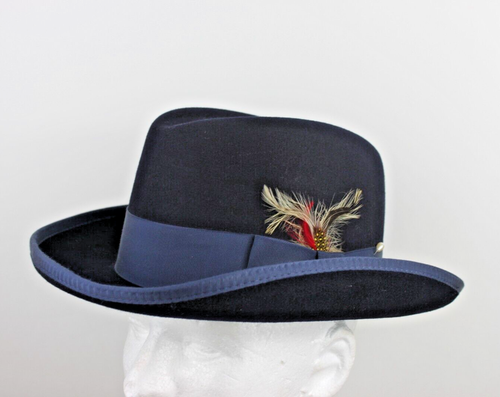 Bailey of Hollywood Lanolux Solid Wool Mens Fedora Hat Size MEDIUM WPL 5923 USA