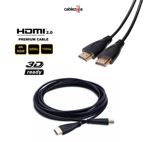 10FT 4K HDMI Black Cable 60Hz 2160P HDTV 3D DVD Apple TV Fire TV PS5 Xbox Cord - 第 1/4 張圖片