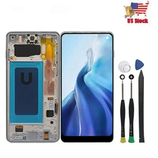 TFT For Samsung S10 G973 LCD Display Touch Screen Digitizer Sliver + Tool