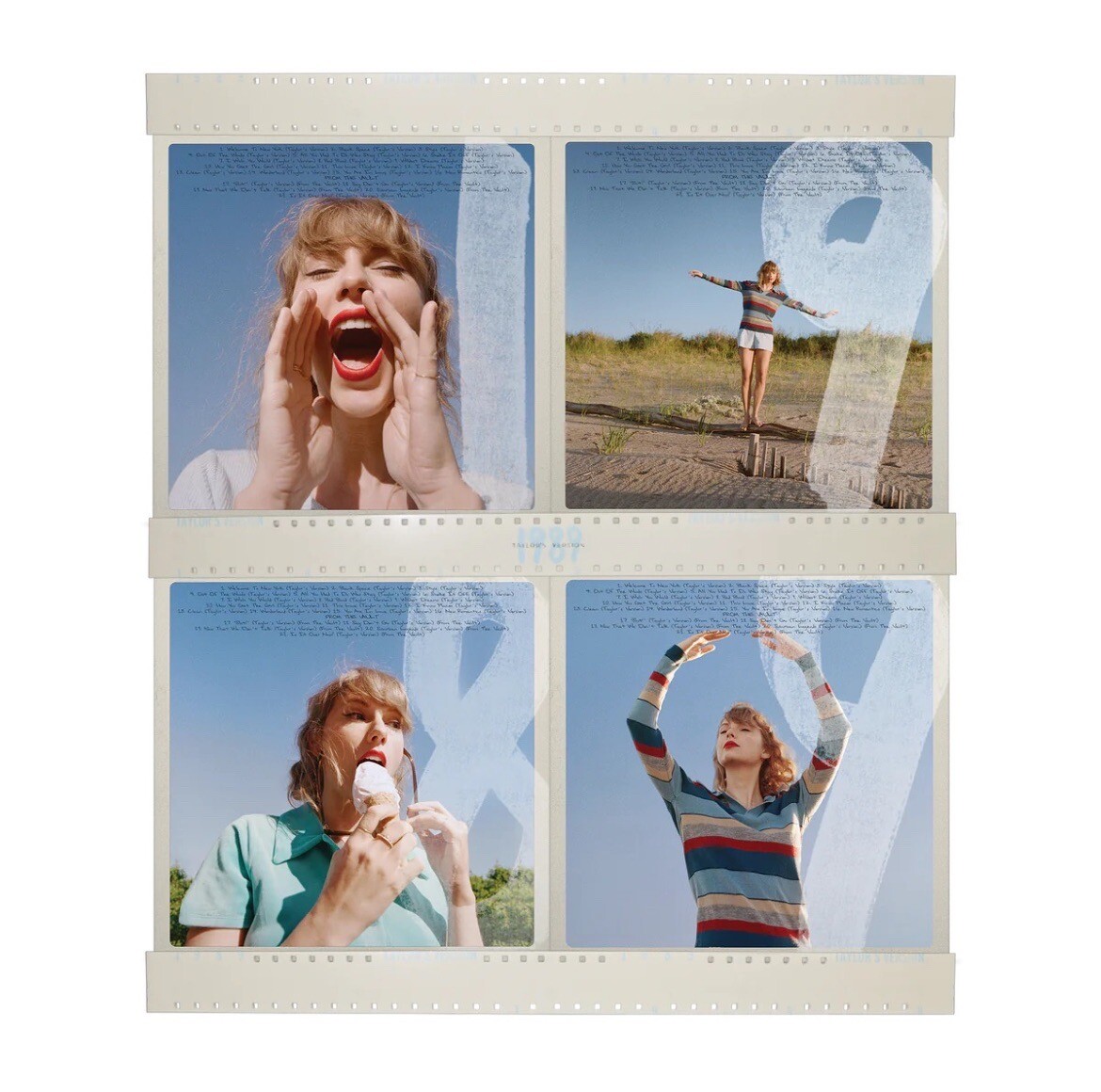 official 1989 taylor's version film strip vinyl display shelves