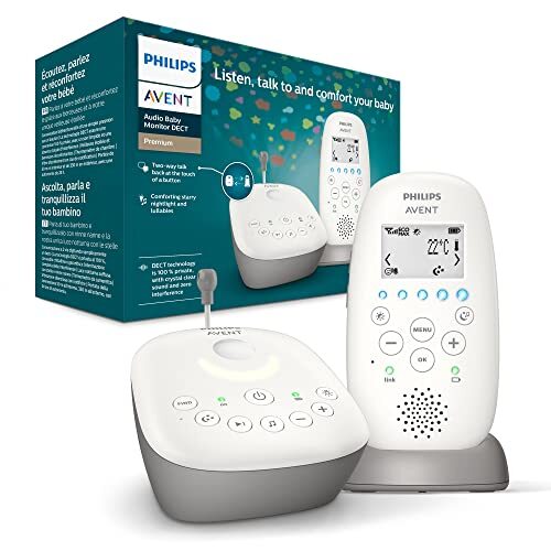 Philips Avent Monitor audio per bambino, Grigio, Bianco (Modello (u4z)