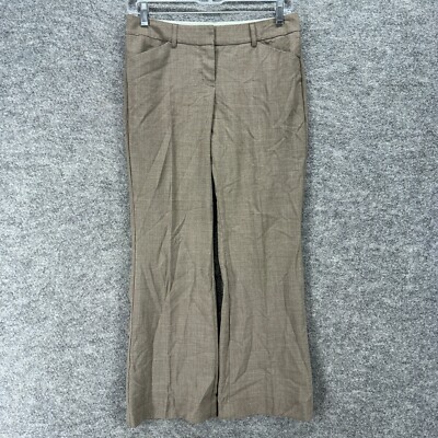 Express Dress Pants Women M Gray Mid Rise Pleated Straight Editor Pockets