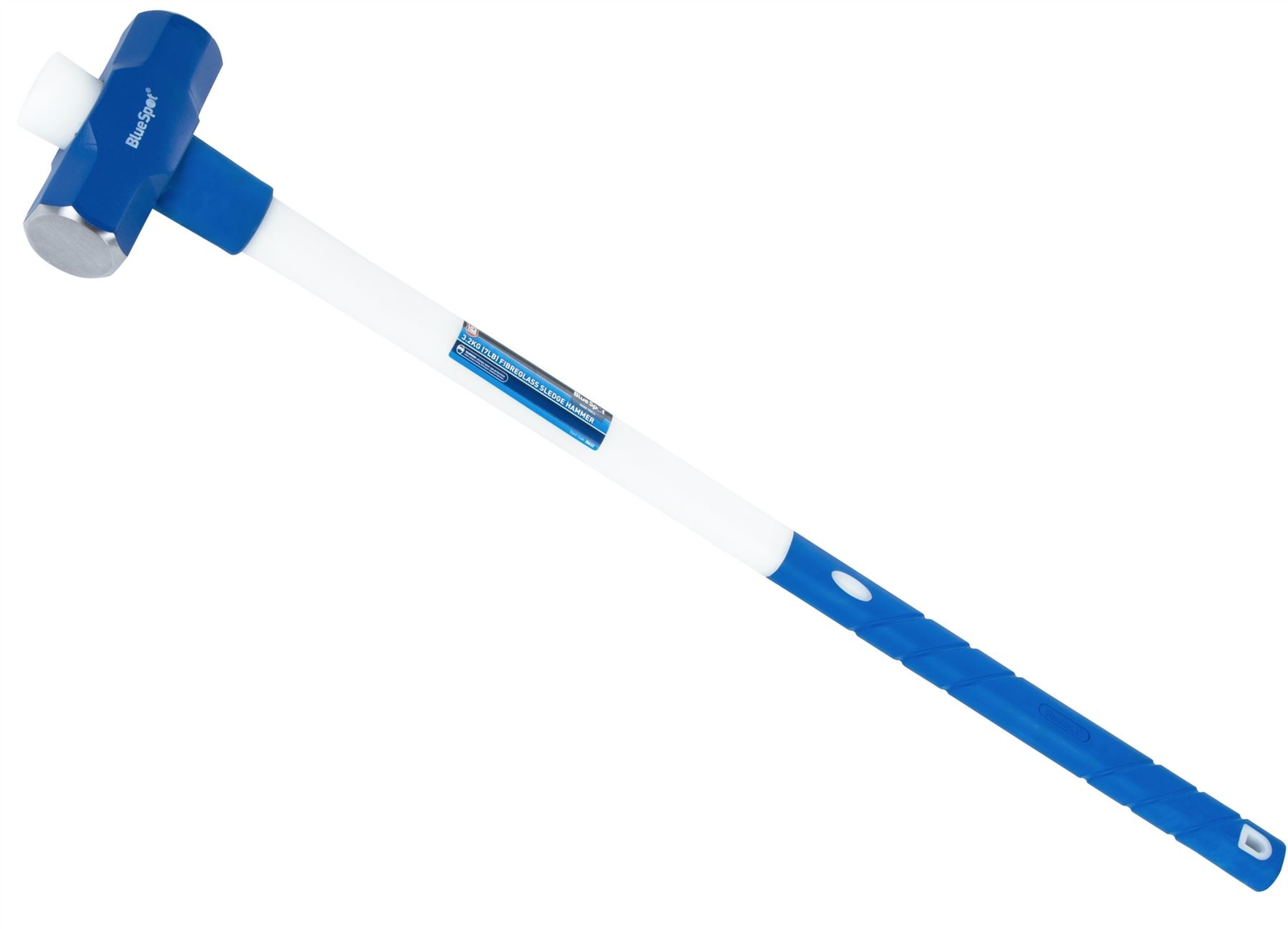 BlueSpot 7lb Sledge Lump Hammer Fibreglass Shock Absorbing Shafted Handle 26612
