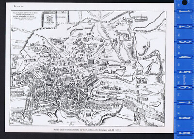 ROME and its Monuments, Civitates orbis terrarum (1575) - Map Print