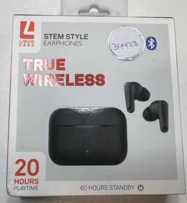 LIQUID EARS True Wireless Stem Style Bluetooth Earphones Black