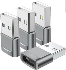 Type-C Female to USB-A Male Converter Adapter For iPhone 13 Pro Max,Samsung 4Pck